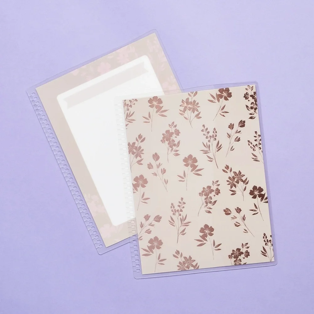 Erin Condren Rose Gold Metallic Garden Floral Interchangeable Cover